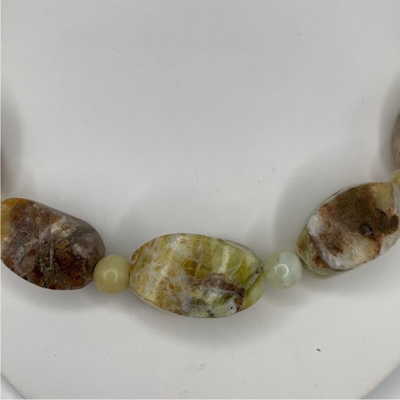 Vintage EUC Jay King Mine Finds Yellow Opal Gemstone Necklace. - Picture 3 of 10